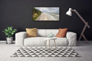 Quadro su tela Spiaggia, mare, albero, natura 100x50 cm