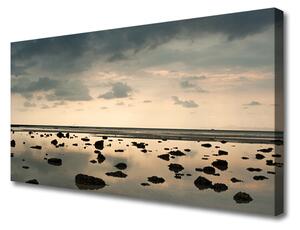 Stampa quadro su tela Paesaggio acquatico 100x50 cm