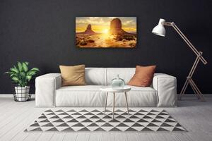 Quadro su tela Paesaggio del sole del deserto 100x50 cm