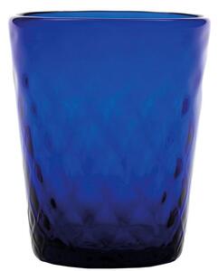 Zafferano Balloton Bicchiere Acqua 35 Cl Set 6 Pz Fatto A Mano In Vetro Blu