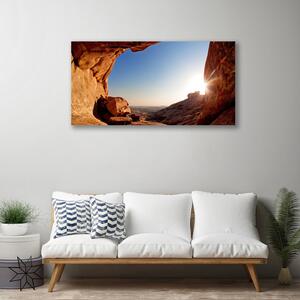 Quadro su tela Roccia, sole, paesaggio 100x50 cm