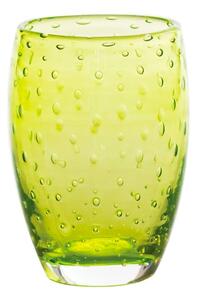 Zafferano Bolicante Bicchiere Acqua 35 Cl Set 6 Pz Fatto A Mano In Vetro Verde Mela
