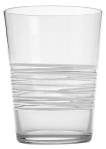 Zafferano Filante Bicchiere Acqua 40 Cl Set 6 Pz Fatto A Mano In Vetro Trasparente