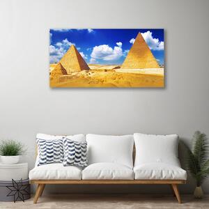 Quadro su tela Paesaggio delle piramidi del deserto 100x50 cm