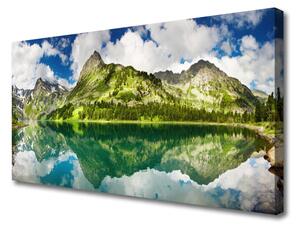 Quadro su tela Montagne del paesaggio del lago 100x50 cm