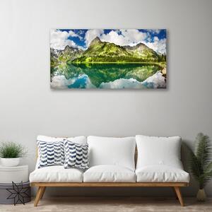 Quadro su tela Montagne del paesaggio del lago 100x50 cm