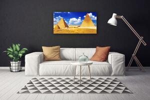 Quadro su tela Paesaggio delle piramidi del deserto 100x50 cm