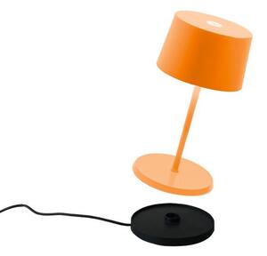 Zafferano Olivia Mini Lampada Da Tavolo 22 cm Arancione Opaco