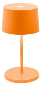 Zafferano Olivia Mini Lampada Da Tavolo 22 cm Arancione Opaco