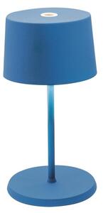 Zafferano Olivia Mini Lampada Da Tavolo 22 cm Blu Capri Opaco