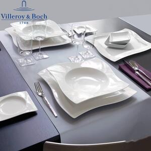 Villeroy & Boch NewWave Dinner Set Servizio Piatti Tavola 8Pz In Porcellana Premium Bianca