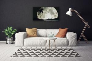 Quadro su tela Paesaggio delle palme della luna notturna 100x50 cm