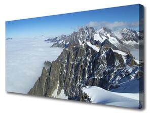 Quadro stampa su tela Paesaggio di montagna di nebbia 100x50 cm