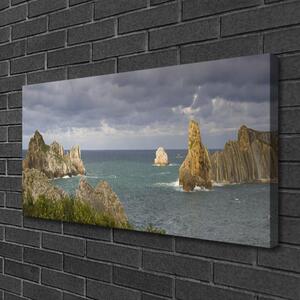 Quadro su tela Paesaggio di roccia marina 100x50 cm