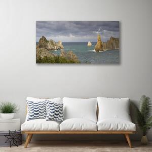 Quadro su tela Paesaggio di roccia marina 100x50 cm