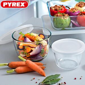 Pyrex Cook & Freeze Contenitore Tondo Con Coperchio Ø 12 - Lt 0,6 In Vetro Ultra Resistente