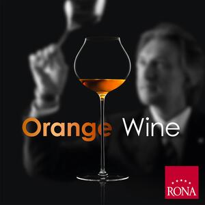 Rona Linea Umana Calice Orange Wine 46 cl Set 6 Pz in Cristallo Soffiato