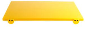 Tagliere in polietilene con battente giallo cm 60x40x2 h