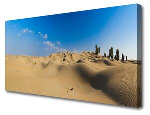 Quadro stampa su tela Paesaggio di sabbia del deserto 100x50 cm