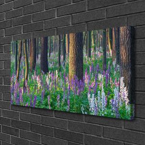 Quadro su tela Natura dei fiori della foresta 100x50 cm
