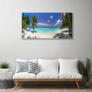 Quadro su tela Mare spiaggia Palma Paesaggio 100x50 cm