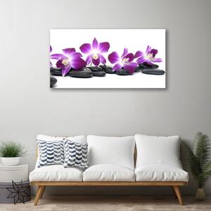 Quadro su tela Centro termale di fiori di orchidea 100x50 cm