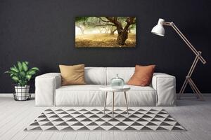 Stampa quadro su tela Albero dell'erba della natura 100x50 cm
