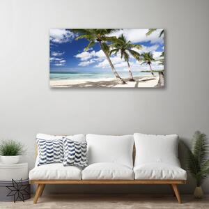 Quadro su tela Mare spiaggia Palma Paesaggio 100x50 cm