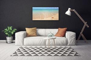 Quadro su tela Paesaggio della spiaggia delle stelle marine 100x50 cm