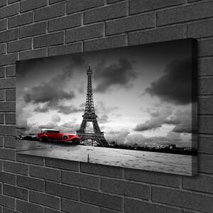 Stampa quadro su tela Architettura della torre Eiffel 100x50 cm