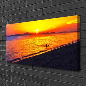 Quadro su tela Mare, sole, paesaggio da spiaggia 100x50 cm