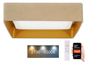 Brilagi-Luce LED dimmerabile VELVET SQUARE LED/36W/230V Wi-Fi Tuya+RC beige