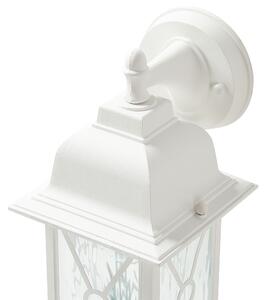 Lampada da parete in metallo bianco 30 cm tradizionale lanterna da parete per esterni e giardino Beliani