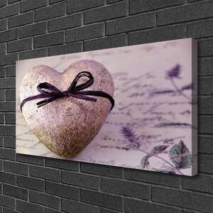 Quadro su tela Arte di pietra del cuore 100x50 cm