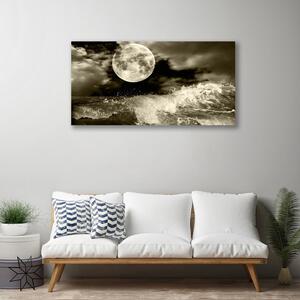Quadro su tela Paesaggio notturno della luna 100x50 cm
