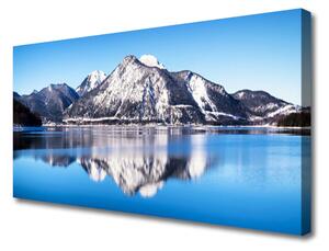 Quadro su tela Paesaggio di montagna del lago 100x50 cm
