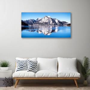 Quadro su tela Paesaggio di montagna del lago 100x50 cm