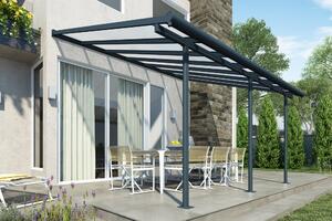 Tettoia per terrazza in alluminio Sierra Palram - Canopia 3 x 4,25 m grigio