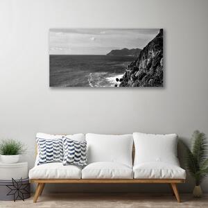 Quadro su tela Paesaggio di montagna del mare 100x50 cm
