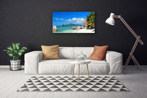 Quadro stampa su tela Paesaggio della spiaggia dell'oceano 100x50 cm