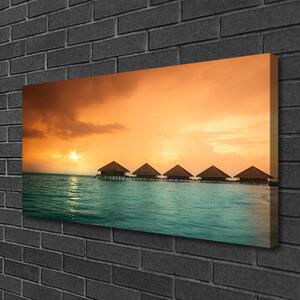 Foto quadro su tela Mare, sole, paesaggio 100x50 cm