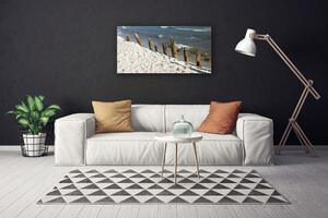 Quadro stampa su tela Paesaggio del mare della spiaggia 100x50 cm