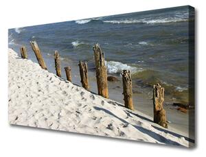 Quadro stampa su tela Paesaggio del mare della spiaggia 100x50 cm