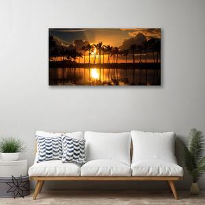 Quadro su tela Alberi, sole, paesaggio 100x50 cm