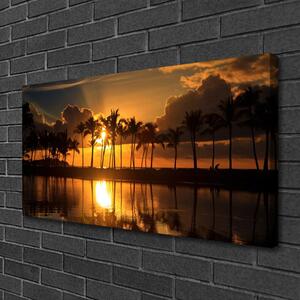 Quadro su tela Alberi, sole, paesaggio 100x50 cm