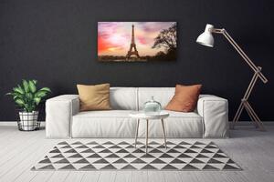 Quadro su tela Architettura della torre Eiffel 100x50 cm