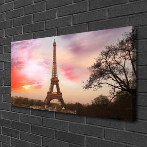 Quadro su tela Architettura della torre Eiffel 100x50 cm