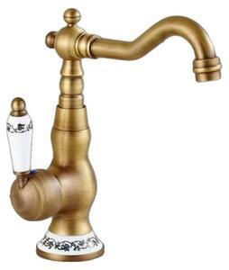 Miscelatore per lavabo, monocomando, montaggio a incasso, stile antico