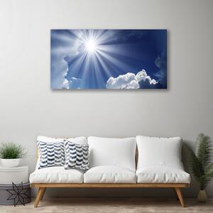 Stampa quadro su tela Il paesaggio del sole 100x50 cm