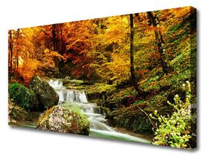 Quadro su tela Cascata della foresta naturale 100x50 cm